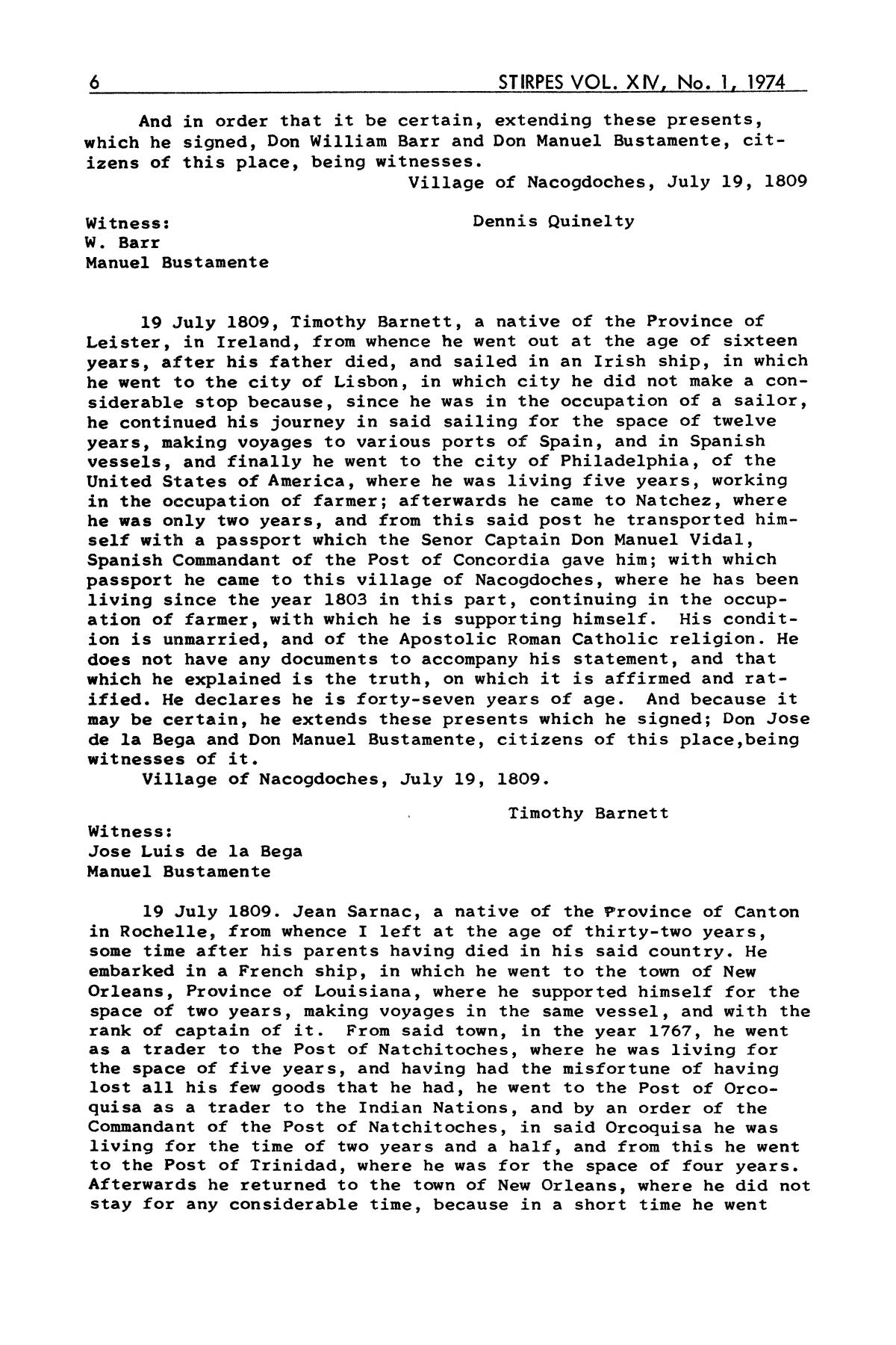 Stirpes, Volume 14, Number 1, March 1974
                                                
                                                    6
                                                