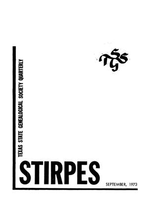 Primary view of object titled 'Stirpes, Volume 13, Number 3, September 1973'.