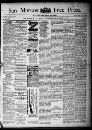 San Marcos Free Press. (San Marcos, Tex.), Vol. 16, No. 32, Ed. 1 Thursday, July 28, 1887