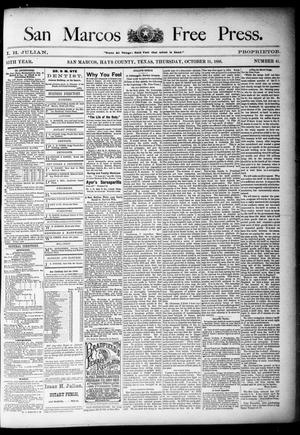 San Marcos Free Press. (San Marcos, Tex.), Vol. 15TH YEAR, No. 41, Ed. 1 Thursday, October 11, 1888