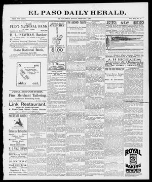 El Paso Daily Herald. (El Paso, Tex.), Vol. 17, No. 26, Ed. 1 Monday, February 1, 1897