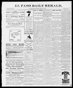 El Paso Daily Herald. (El Paso, Tex.), Vol. 17, No. 29, Ed. 1 Thursday, February 4, 1897