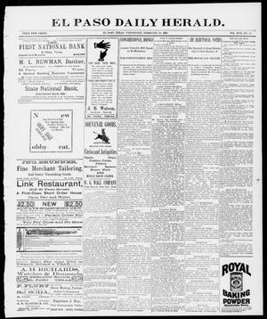 El Paso Daily Herald. (El Paso, Tex.), Vol. 17, No. 34, Ed. 1 Wednesday, February 10, 1897