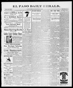 Primary view of object titled 'El Paso Daily Herald. (El Paso, Tex.), Vol. 17, No. 61, Ed. 1 Saturday, March 13, 1897'.