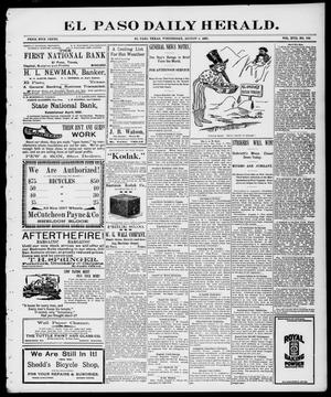 El Paso Daily Herald. (El Paso, Tex.), Vol. 17, No. 184, Ed. 1 Wednesday, August 4, 1897