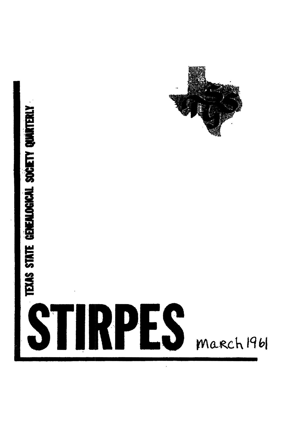 Stirpes, Volume 1, Number 1, March 1961
                                                
                                                    Title Page
                                                