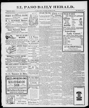 Primary view of object titled 'El Paso Daily Herald. (El Paso, Tex.), Vol. 17, No. 253, Ed. 1 Saturday, October 23, 1897'.