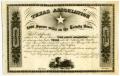 Thumbnail image of item number 1 in: '[Texas Association, stock certificate]'.