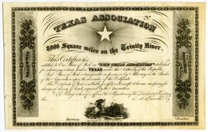 [Texas Association, stock certificate]