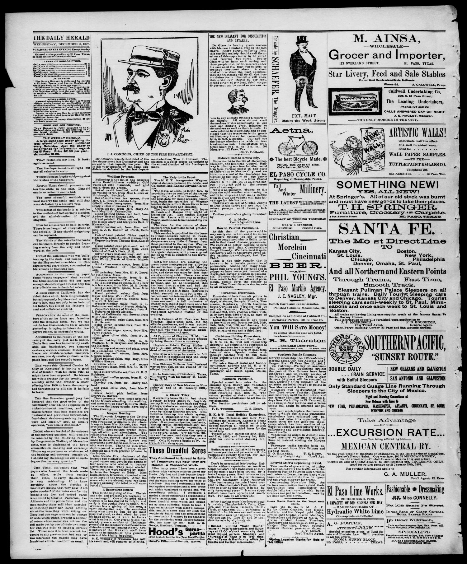 El Paso Daily Herald. (El Paso, Tex.), Vol. 17, No. 291, Ed. 1 Wednesday, December 8, 1897
                                                
                                                    [Sequence #]: 2 of 4
                                                