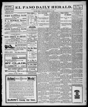 El Paso Daily Herald. (El Paso, Tex.), Vol. 18, No. 22, Ed. 1 Thursday, January 27, 1898
