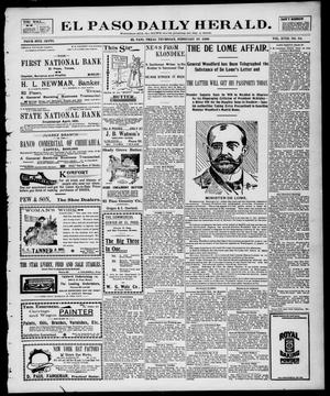 El Paso Daily Herald. (El Paso, Tex.), Vol. 18, No. 34, Ed. 1 Thursday, February 10, 1898