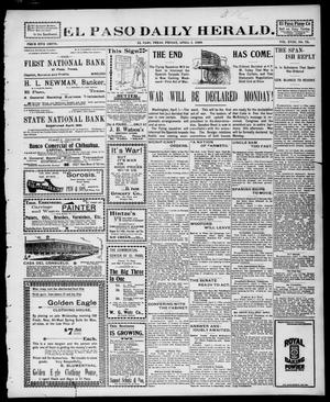 El Paso Daily Herald. (El Paso, Tex.), Vol. 18, No. 78, Ed. 1 Friday, April 1, 1898