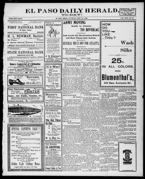 El Paso Daily Herald. (El Paso, Tex.), Vol. 18, No. 91, Ed. 1 Saturday, April 16, 1898