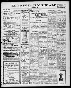 El Paso Daily Herald. (El Paso, Tex.), Vol. 18, No. 95, Ed. 1 Thursday, April 21, 1898