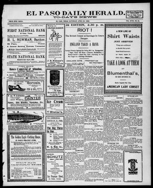 El Paso Daily Herald. (El Paso, Tex.), Vol. 18, No. 91, Ed. 1 Saturday, April 30, 1898