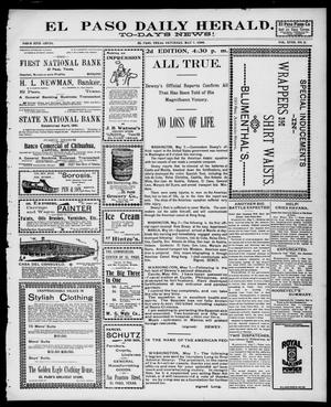 El Paso Daily Herald. (El Paso, Tex.), Vol. 18, No. 97, Ed. 1 Saturday, May 7, 1898