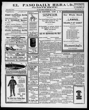 El Paso Daily Herald. (El Paso, Tex.), Vol. 18, No. 109, Ed. 1 Saturday, May 21, 1898