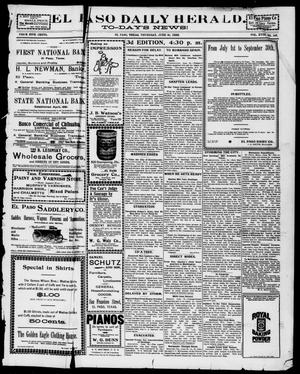 El Paso Daily Herald. (El Paso, Tex.), Vol. 18, No. 143, Ed. 1 Thursday, June 30, 1898