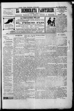 Primary view of object titled 'El Democrata Fronterizo. (Laredo, Tex.), Vol. 7, No. 374, Ed. 1 Saturday, November 12, 1904'.