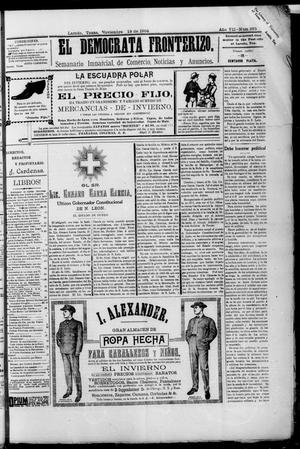 El Democrata Fronterizo. (Laredo, Tex.), Vol. 7, No. 375, Ed. 1 Saturday, November 19, 1904