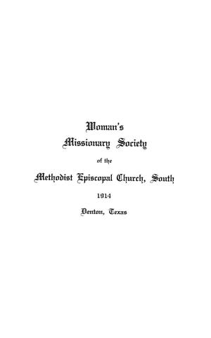 Woman's Missionary Society of the Methodist Episcopal Church: 1914