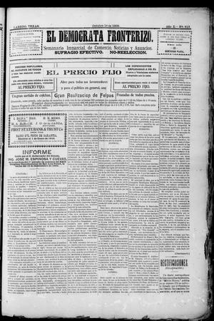 Primary view of object titled 'El Democrata Fronterizo. (Laredo, Tex.), Vol. 10, No. 613, Ed. 1 Saturday, October 16, 1909'.