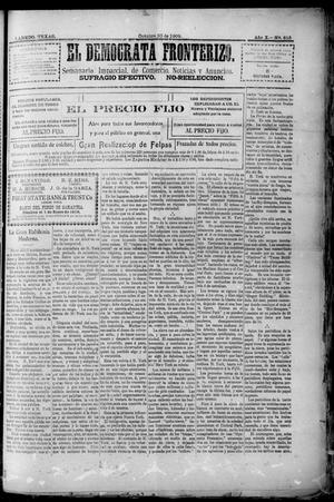 Primary view of object titled 'El Democrata Fronterizo. (Laredo, Tex.), Vol. 10, No. 615, Ed. 1 Saturday, October 30, 1909'.