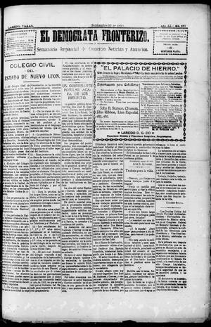 Primary view of object titled 'El Democrata Fronterizo. (Laredo, Tex.), Vol. 11, No. 661, Ed. 1 Saturday, September 10, 1910'.