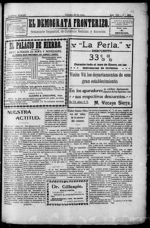 El Democrata Fronterizo. (Laredo, Tex.), Vol. 13, No. 686, Ed. 1 Saturday, February 18, 1911