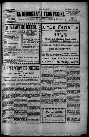 El Democrata Fronterizo. (Laredo, Tex.), Vol. 13, No. 689, Ed. 1 Saturday, March 11, 1911