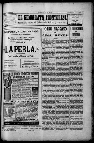 El Democrata Fronterizo. (Laredo, Tex.), Vol. 13, No. 725, Ed. 1 Saturday, November 25, 1911