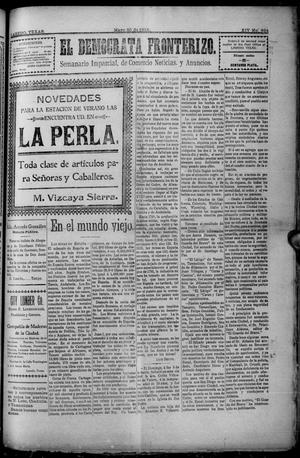El Democrata Fronterizo. (Laredo, Tex.), Vol. 14, No. 894, Ed. 1 Saturday, May 25, 1912