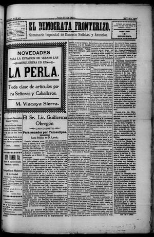 Primary view of object titled 'El Democrata Fronterizo. (Laredo, Tex.), Vol. 14, No. 898, Ed. 1 Saturday, June 22, 1912'.