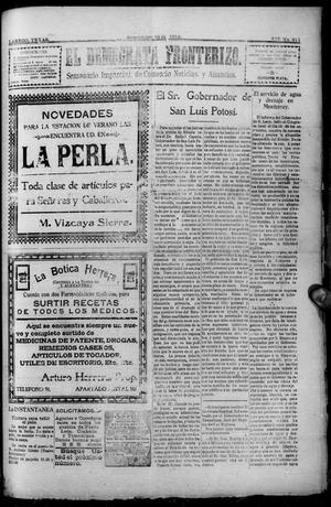 Primary view of object titled 'El Democrata Fronterizo. (Laredo, Tex.), Vol. 14, No. 911, Ed. 1 Saturday, September 28, 1912'.