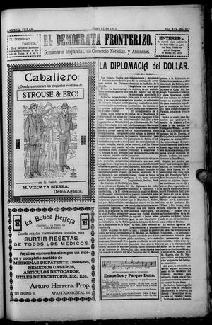 El Democrata Fronterizo. (Laredo, Tex.), Vol. 14, No. 317, Ed. 1 Saturday, June 21, 1913