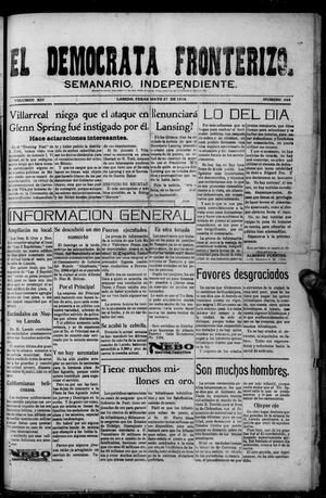 El Democrata Fronterizo. (Laredo, Tex.), Vol. 14, No. 448, Ed. 1 Saturday, May 27, 1916