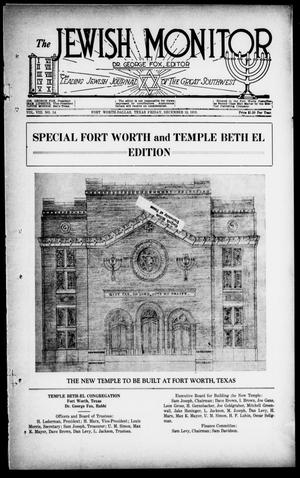 The Jewish Monitor (Fort Worth-Dallas, Tex.), Vol. 8, No. 14, Ed. 1 Friday, December 19, 1919