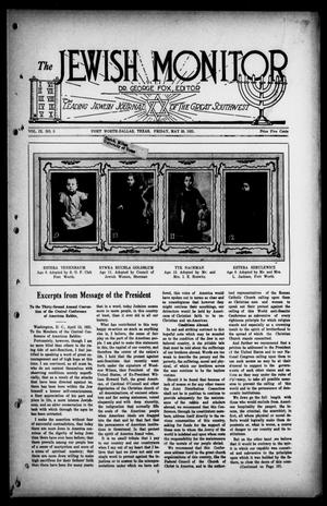 The Jewish Monitor (Fort Worth-Dallas, Tex.), Vol. 9, No. 5, Ed. 1 Friday, May 20, 1921