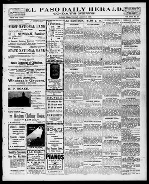 El Paso Daily Herald. (El Paso, Tex.), Vol. 18, No. 194, Ed. 1 Tuesday, August 30, 1898