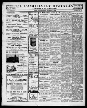 El Paso Daily Herald. (El Paso, Tex.), Vol. 18, No. 219, Ed. 1 Wednesday, September 28, 1898