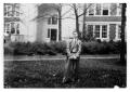 Photograph: [Student standing in front of NTSTC building]