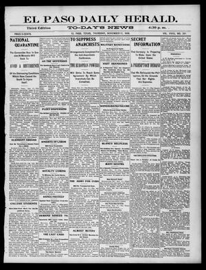 El Paso Daily Herald. (El Paso, Tex.), Vol. 18, No. 261, Ed. 1 Thursday, November 17, 1898
