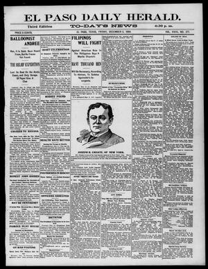El Paso Daily Herald. (El Paso, Tex.), Vol. 18, No. 271, Ed. 1 Friday, December 2, 1898