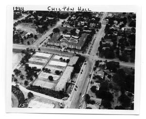 Primary view of object titled 'Aerial view of Chilton Hall, 1944, close-up, NTSTC, Denton, TX'.