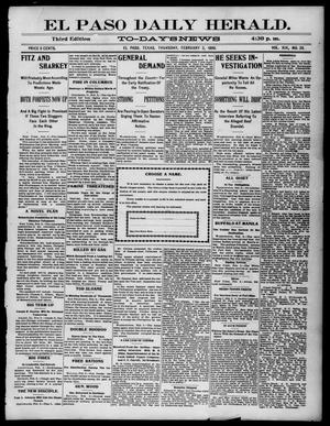 El Paso Daily Herald. (El Paso, Tex.), Vol. 19, No. 29, Ed. 1 Thursday, February 2, 1899