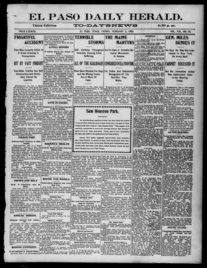 El Paso Daily Herald. (El Paso, Tex.), Vol. 19, No. 30, Ed. 1 Friday, February 3, 1899