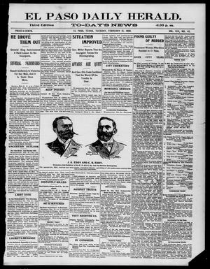 El Paso Daily Herald. (El Paso, Tex.), Vol. 19, No. 45, Ed. 1 Tuesday, February 21, 1899