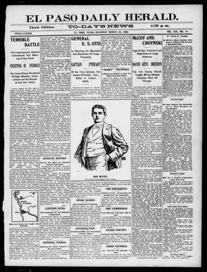 Primary view of object titled 'El Paso Daily Herald. (El Paso, Tex.), Vol. 19, No. 74, Ed. 1 Saturday, March 25, 1899'.