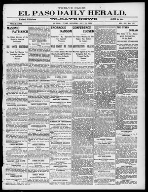 Primary view of object titled 'El Paso Daily Herald. (El Paso, Tex.), Vol. 19, No. 178, Ed. 1 Saturday, July 29, 1899'.